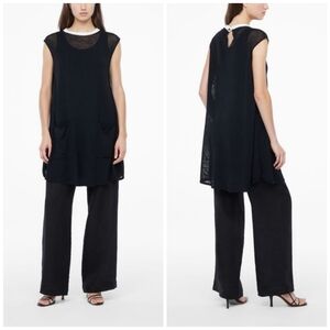 Sarah Pacini Black Sleeveless Dress